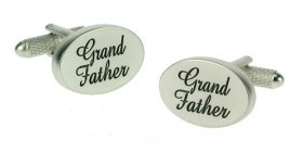 Cufflinks - Chrome Grand Father Wedding